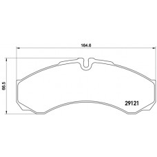 Placute frana Iveco, Renault 29121, BP972, BP1117, 29260